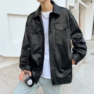 【XIU】🍒春秋新款韓版皮衣潮牌帥氣機車外套潮流ins百搭夾克 高街 高階質感 穿搭必備W