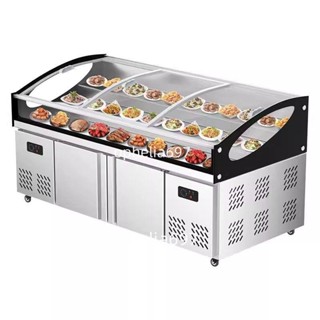 🔥【可開統編】🔥階梯展示冰櫃熟食冷藏櫃商用燒烤冷盤保鮮櫃串串點菜櫃海鮮冷凍櫃不含運