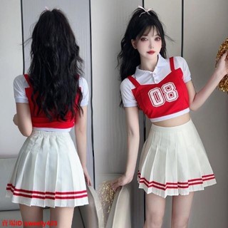 精選好物新款啦啦隊服裝女成人學生足球寶貝表演服啦啦操舞蹈青春表演套裝