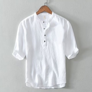 臺灣出貨 M-8XL 寬鬆型 男士短袖襯衫 青少年 純色 襯衣 時尚 百搭 休閒寬鬆 上衣襯衫 夏季 大呎碼襯衫
