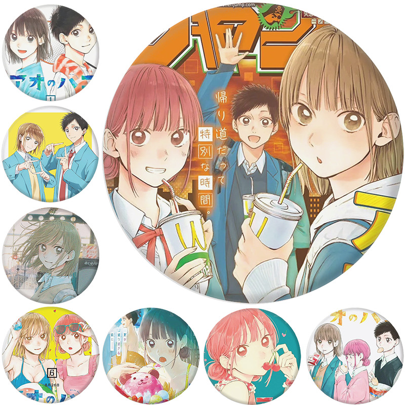 🌈桃園 鹿野千夏 吧唧 青春之箱 週邊 青春之箱 徽章 青之箱吧唧 馬口鐵徽章 鏡子鑰匙扣 鹿野千夏蝶野雛痛包配飾 1E