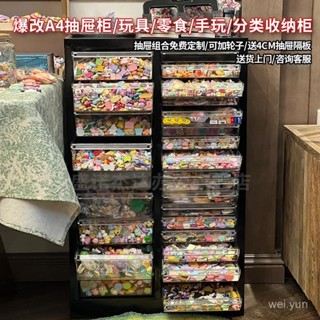 破損補發 可開發票 【2988人收藏】家用儲物櫃兒童玩具櫃零食飾品小物件化妝品收納櫃抽屜式a4檔案櫃 9ZYN