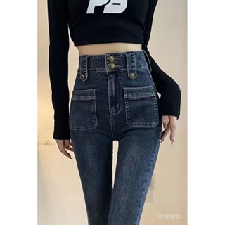 【慧慧優選店】清倉便宜微喇牛仔褲女2025春秋新款小個子顯瘦高腰彈力九分喇叭褲