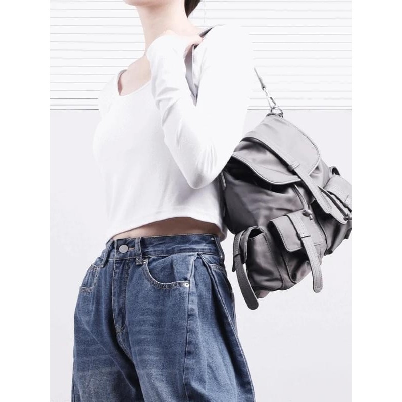 Codibook｜韓國 NONCODE 迪奧拉皮革雙口袋後背包［預購］背包 女裝