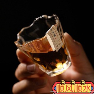 現款促銷💯日式小酒杯初雪鶴杯水晶玻璃杯家用酒具套裝高顏值茶具喝茶杯ins風韓國 gjy5