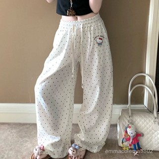 📣24H限時爆品促銷📣【店鋪熱銷】長褲波點KT貓睡褲女款春夏季雲朵棉休閒可外穿睡衣帶口袋運動褲朵朵精選 1JFA