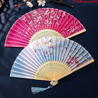 ｓｗｅｅｔ新品熱銷 【30天熱銷2026件】古風扇子團扇兒童夏季半透長柄流蘇小摺扇古著女版漢服旗袍舞蹈扇