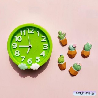 冰箱磁吸時鐘 時鐘掛鐘 個性創意電子鬧鍾 廚房鍾錶冰箱 貼磁性貼 可愛小清新3d立體時鍾磁吸