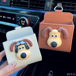 火熱新店🐱可愛卡通狗車出風口出風口手機架汽車收納袋汽車內飾配件懸掛式儲物袋垃圾桶汽車造型汽車內飾配件