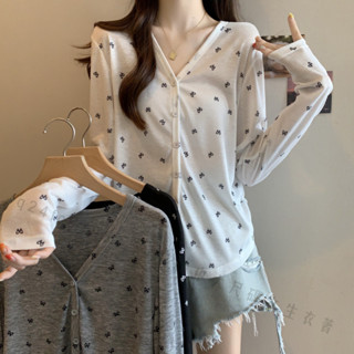 臺灣熱銷🎀大碼胖mm 100公斤可穿 防曬衫 印花蝴蝶結長袖防曬開衫T恤2025夏季新款時尚百搭上衣女