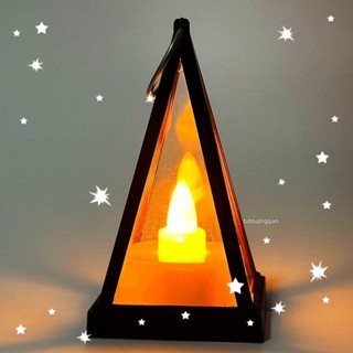 24H桃園出✨【三角造型】浪漫三角小夜燈桌麵臥室裝飾燈led電子蠟燭燈生日禮物