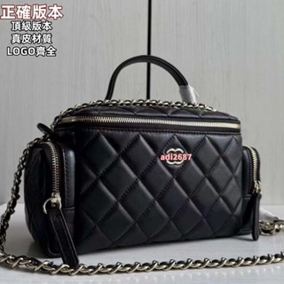 相機包 保齡球手提包小羊皮 化妝包鏈條單肩斜跨包 23*14*9女包真皮包包女士包包斜肩包側揹包單肩包女包包手提包肩