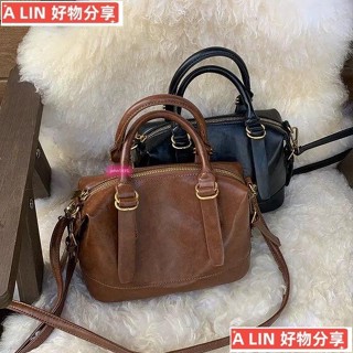 ✨限時低價✨手提保齡球包包女士新款潮復古枕頭包百搭多功能單肩斜挎包20XP~!