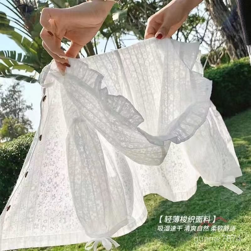 【夏日出行好物】甜美鏤空花邊兒童透氣防曬衣夏季新款薄款外套女童通用3-8嵗兒童防曬服 冰絲外套 空調服 兒童防曬衣