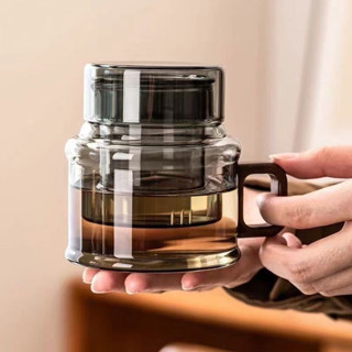 5.21 泡茶神器 新品耐熱玻璃墩墩壺迷你墩墩杯三件杯茶壺水壺家用泡茶壺茶水分離 泡茶壺 玻璃茶壺 泡茶器 沖茶器