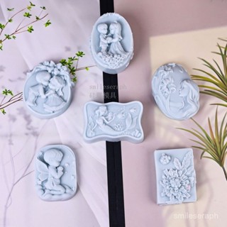 矽膠模具 模具 新款DIY手工皂海豚美人魚賞花女孩情侶香薰蠟燭石膏擺件矽膠模具
