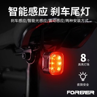 腳踏車燈 自行車燈 自行車尾燈 腳踏車尾燈 腳踏車車燈 腳踏車尾燈 自行車車燈 單車燈 USB充電 防水高亮警示燈智慧剎