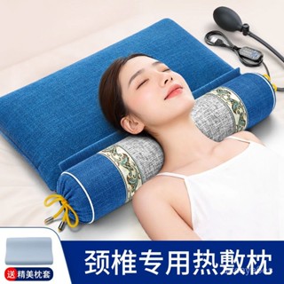 【臺灣熱賣✨】頸椎專用枕頭艾草蕎麥殻加熱頸椎枕芯護頸枕成人硬枕護頸椎助睡眠