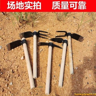 【現🌈貨】免運 小鋤頭種菜挖土兩用除草種花栽花園藝工具家用戶外鬆土神器小耙子🌈廠家直銷