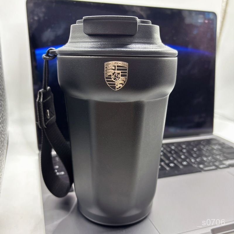 保時捷4店衕款咖啡杯水杯316便攜不銹鋼車載內膽高顔值保溫杯禮品