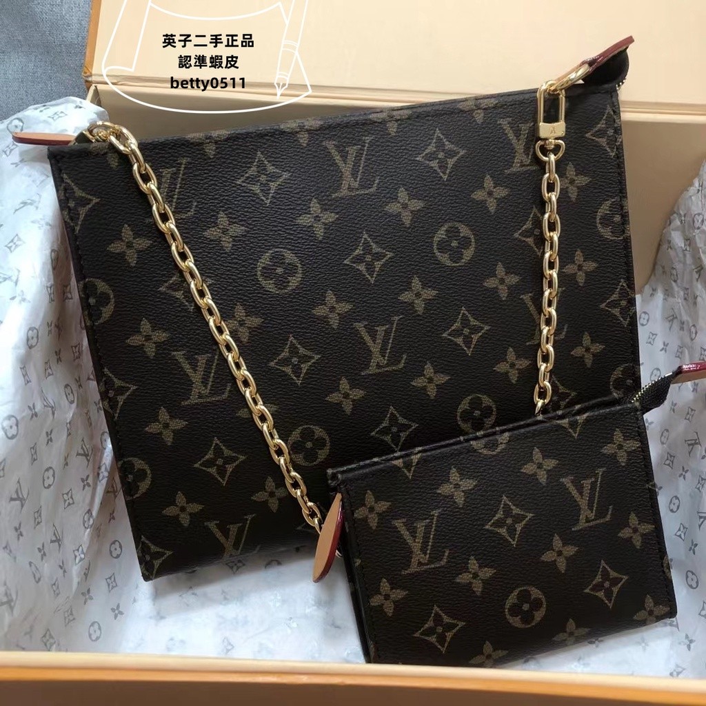 現貨+免運TOILETRY POUCH ON CHAIN 手袋 M81412 二合一鏈條包 斜挎包