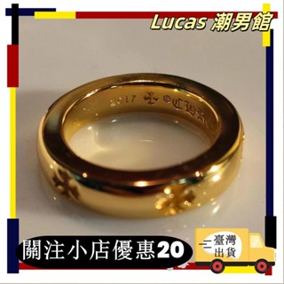 ⚡臺灣出貨⚡Forever簡約十字架經典情侶戒指 S925純銀電鍍22K金黑奢尅羅心指環 銀戒指 男生戒指 女生戒指 潮