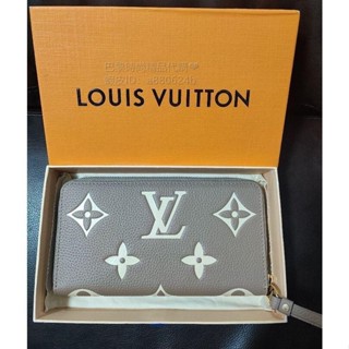 現貨二手 LV 路易威登 CLEMENCE系列 柔軟粒面壓花牛皮 拉鏈手拿錢包 M69794 長夾 米白色