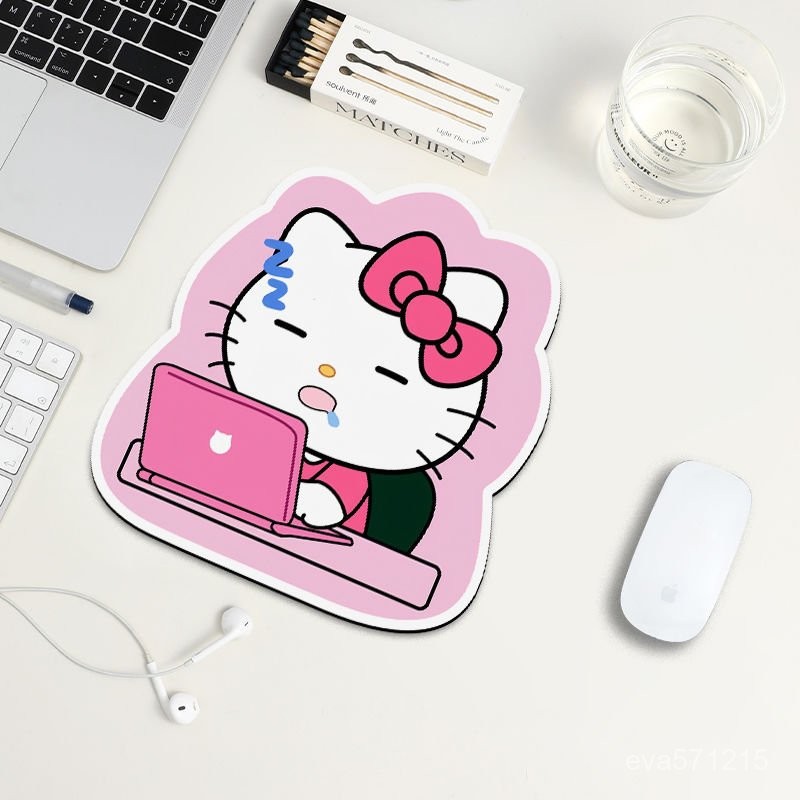 鼠標墊 電競滑鼠墊 加大滑鼠墊 桌墊 電腦桌墊  Hello Kitty鼠標墊小號女生可愛電腦鍵盤墊辦公桌墊耐臟滑鼠墊子