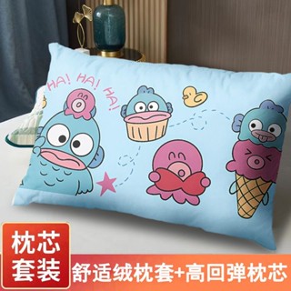 枕頭✨兒童枕頭🎁睡眠枕頭醜魚漢頓抱枕三麗鷗網紅卡通二次元動漫枕頭定製沙發靠枕含芯套裝