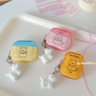 西高地 卡通 可愛 果凍殼 吊飾 適用於AirPods 1/2/3/4代pro2耳機保護殼 蘋果無線藍牙耳機套 矽膠軟殼