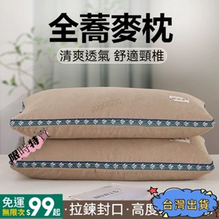 {全店免運}全蕎麥殼枕頭 麻絨枕頭 枕頭 護頸枕 助眠枕 單人枕芯 抗菌枕頭 頸椎枕 學生枕頭ggg05
