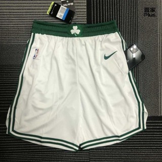 【臺灣發貨】男士短褲NBA波士頓凱爾特人隊籃球短褲黑色綠色下裝熱壓寬鬆運動褲