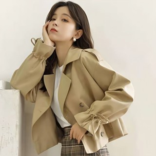 【短款上衣】2025新款女裝韓版寬鬆小個子潮外套女潮ins春季炸街短款西裝風衣