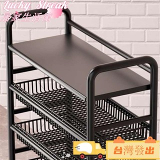 臺灣發出廚房置物架落地多層小推車儲物架微波爐家用貨架子零食蔬菜籃收納