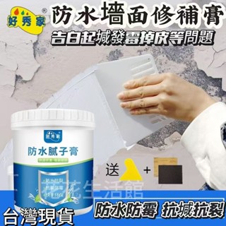 🔥臺灣出貨🔥防水防黴抗堿抗裂補牆膏 防水補牆膏 牆麵修補膏漆 白色防水防黴膩子膏 墻麵破損 補墻膏墻麵修補膏漆白色防黴膩