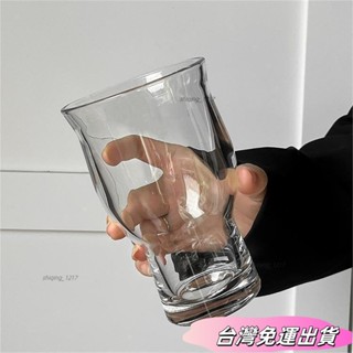 🚛24H出貨🚛【8453人收藏】ins風網紅寬口玻璃杯果汁杯冰美式咖啡杯酒杯啤酒杯飲品飲料杯子sdfs