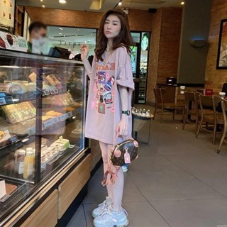 大尺碼上衣 300斤可穿 寬鬆顯瘦 美式上衣 T恤 女 短袖上衣 女上衣 上衣T恤 韓繫上衣 中長款 大尺碼HH