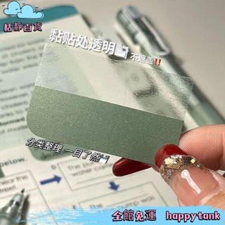 【優質好物】恬靜百貨🌺【店鋪熱銷】ins風標簽索引貼便利貼透明漸變色可粘貼標簽貼紙分類書簽標記貼