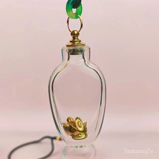 🔥桃園出貨-金豆豆收納瓶金蓋空瓶小金豆瓶子攢存金子瓶可愛迷你玻璃瓶儲存罐