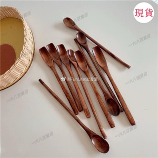 臺灣發貨💖✽攪拌棒✽ins水果茶衝咖啡勺原木實木攪拌棒加長柄奶茶神器可愛調蜂蜜棍