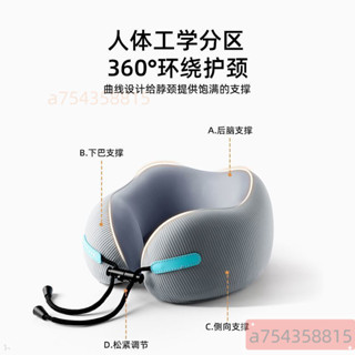 旅行便攜式記憶棉u型枕 飛機護頸枕 脖子靠枕 頸椎u形枕 坐車睡覺靠枕 飛機枕 旅行枕 午睡枕 辦公室枕 REUN
