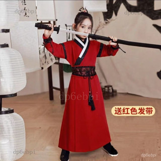 臺灣免運🔥男童 女童 漢服 霸氣錶演中國武俠 國學服裝 兒童 花木蘭 古裝 演出 演出服🔥