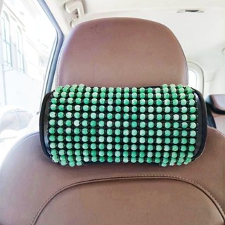 ✨ 車之家✨護頸汽車透氣頭枕夏季護頸座椅車用頸椎骨頭靠枕車載用品按摩枕頭