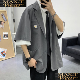 🔥限時低價🔥西裝外套男2025年新款夏季薄款韓版防曬衣網紅垂感短袖小西服上衣/MAX.T