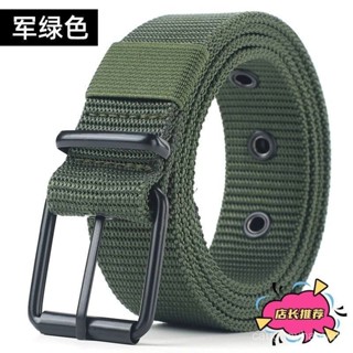 💥桃園倉庫出貨💥 多孔尼龍帆布腰帶男士針扣皮帶學生休閒青年戶外軍訓百搭牛仔褲