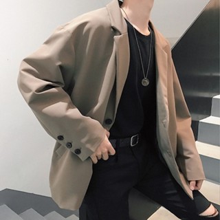 臺灣熱賣 西裝外套 男外套 單排扣簡約外套 韓版潮流西裝 休閒寬鬆男士正裝 韓國夾克 正韓衣