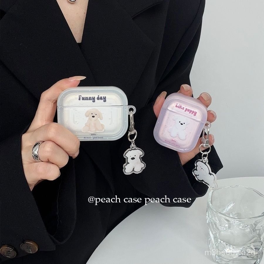 可愛卡通小狗適用於 蘋果 AirPods Pro2 保護套 1/2代 AirPods 3 防摔保護套 4代保護殼 耳機殼