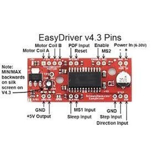 ►221◄Arduino A3967步進電機驅動模組 EasyDriver Stepper 送排針