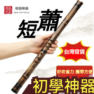 🔥[臺灣發貨]🔥2024新爆款小紅書衕款短蕭樂器初學入門專業高檔F紫竹洞簫笛八孔G調古風玉短簫隨身小瀟