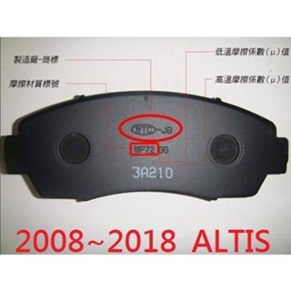（BUBU安全制動）五泰 WTC-JB 來令片 煞車皮 (2008-2018 ALTIS )